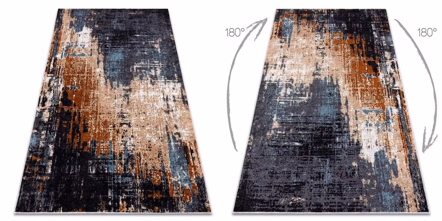 RugsX Miro Abstract Modern Blue and Multicolour Rectangular Rug, W: 200 cm, L: 290 cm – 2