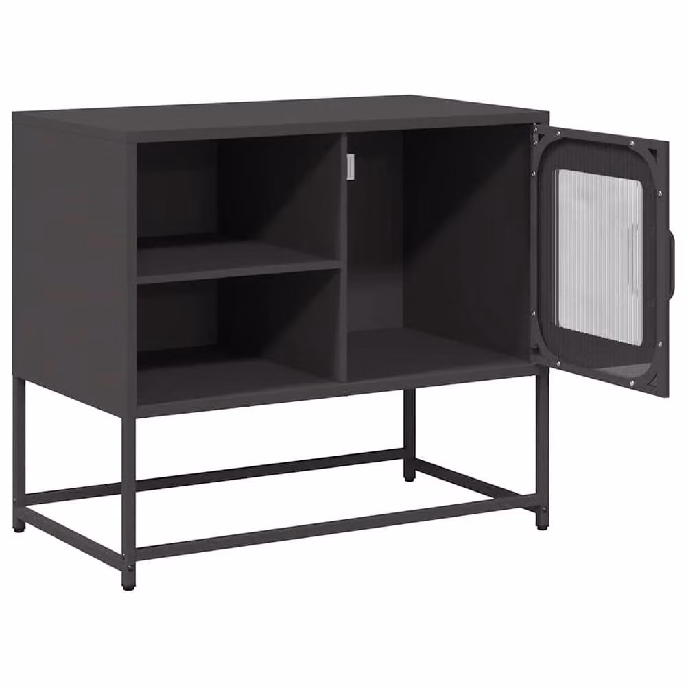 Berkfield Home Industrial Metal TV Cabinet in Black, W: 68 cm, D: 39 cm, H: 60.5 cm – 5