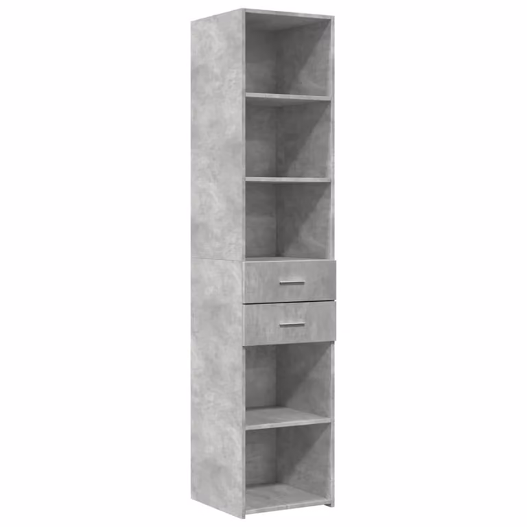 Berkfield Home Modern Highboard in Concrete Grey, W/D/H: 40 x 42.5 x 185 cm