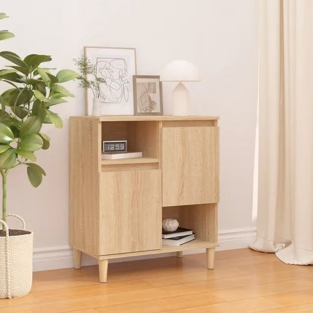 Berkfield Home Sonoma Oak Sideboard in Brown, W/D/H: 60 x 35 x 70 cm – 1