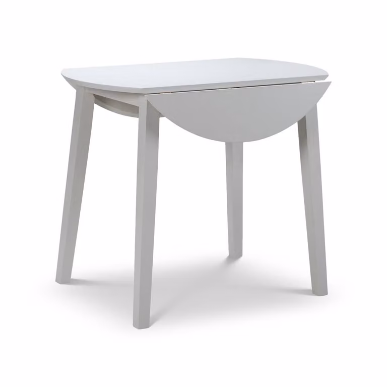 Cheshire Premium Coast Grey Lacquered Rectangular Drop Leaf Dining Table W: 90 cm