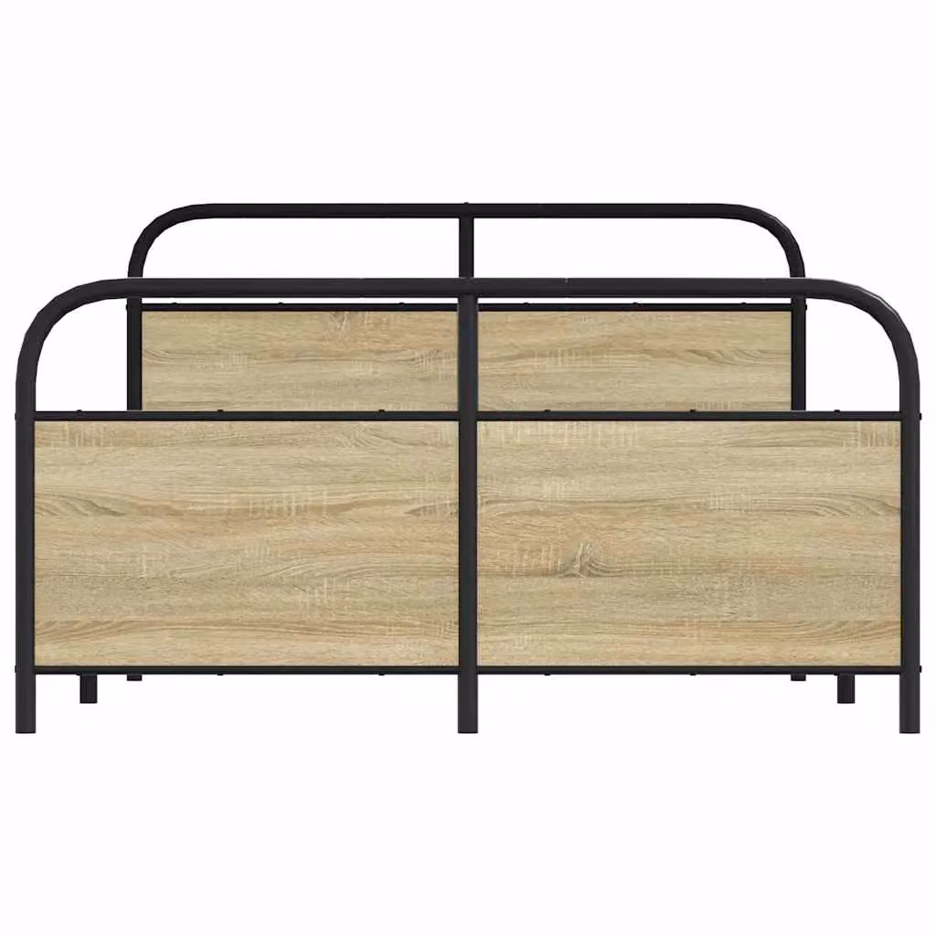 Berkfield Home Small Double Bed Frame in Sonoma Oak Brown, W/D/H: 120 x 200 cm – 3