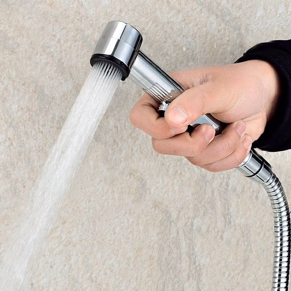 FLAVORA Silver Plastic Faucet Sprayer Sink Hose Attachment Shower Tap – 5