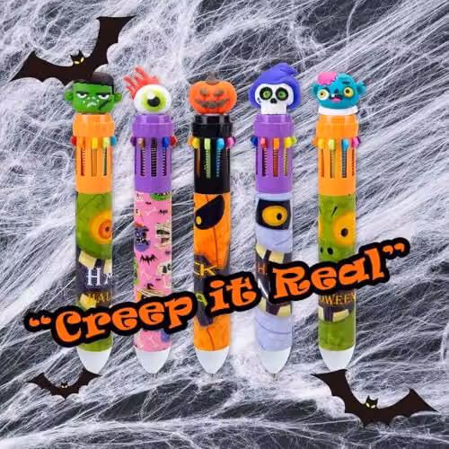 VFM e-Store Halloween Spooky Design Pens, Multicolour Mystery Bag – 5