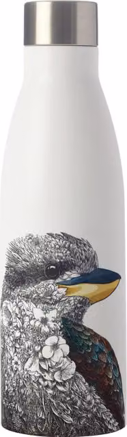 Maxwell Williams Marini Ferlazzo White Vacuum Insulated Stainless Steel Leakproof Bottle, 500 ml