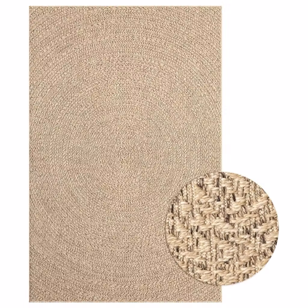 Berkfield Home Jute Look Indoor and Outdoor Rug in Brown and Beige, W: 160 cm, L: 230 cm – 2