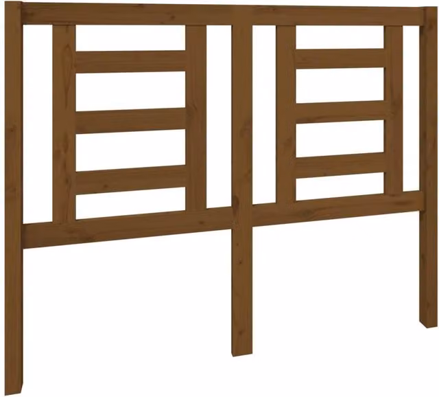 Berkfield Home Rustic Solid Wood Pine Bed Headboard in Honey Brown, W: 126 cm, D: 4 cm, H: 100 cm