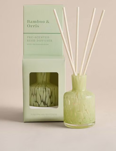 M&S Bamboo and Orris Pre-Scented Reed Diffuser in Blue Mix