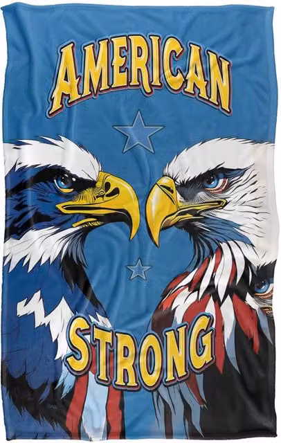 JQ Licensing James Piazza American Strong Eagles Silky Touch Super Soft Fleece Throw Blanket, Multicolour, W/D/H: 91 x 147 cm – 5