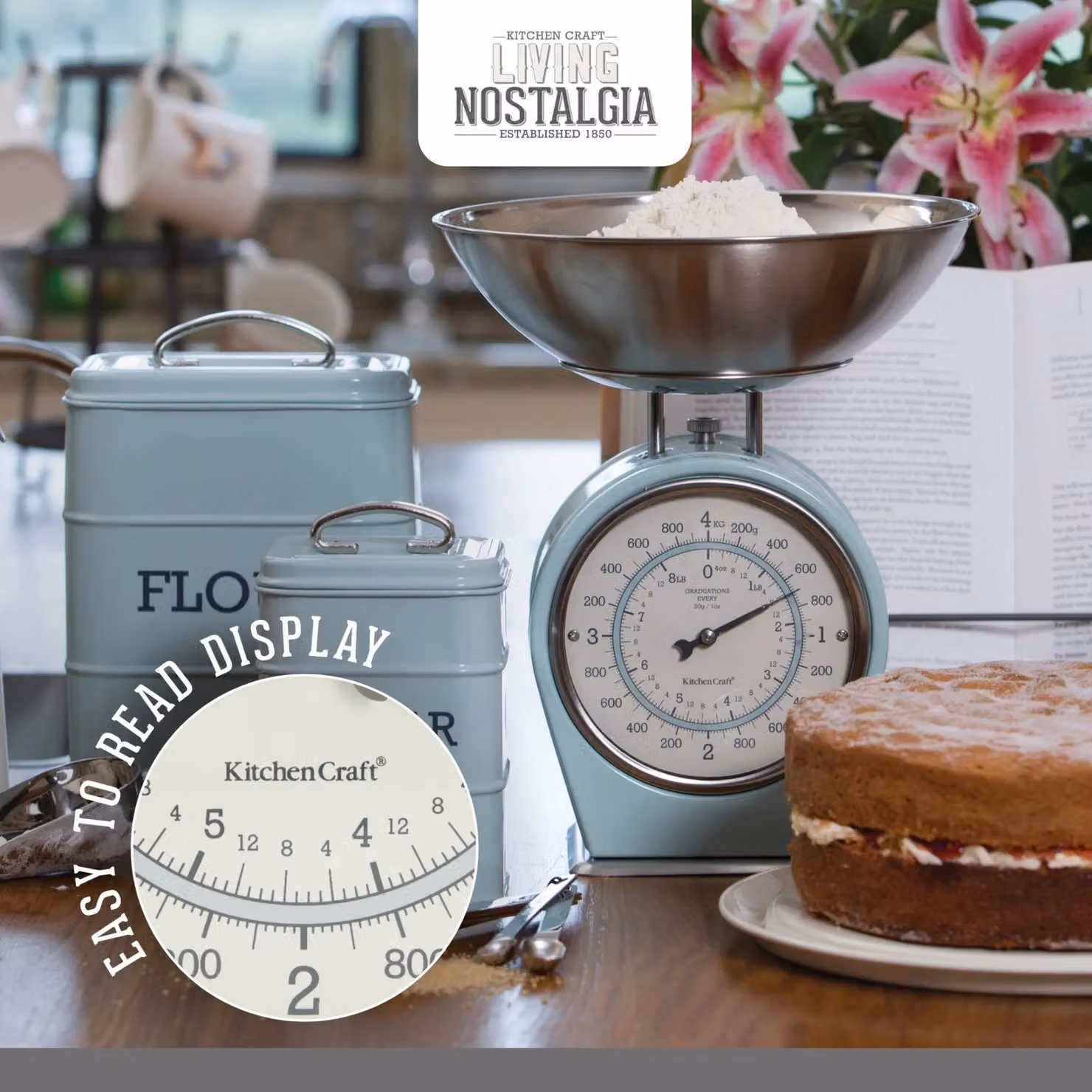 Living Nostalgia Vintage Blue Mechanical Scales – 6