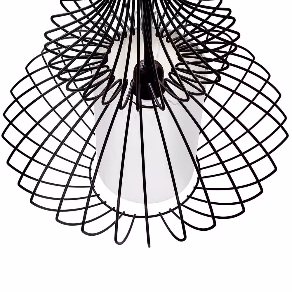 Wyld and Coco Black Metal Open Cage Pendant Light – 3