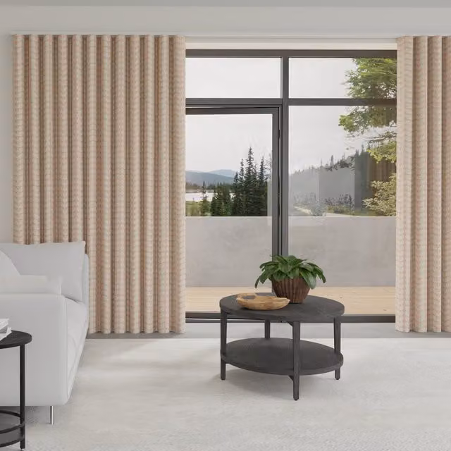 Orla Kiely Solid Stem Made to Measure Blackout Wave Curtains in Pink