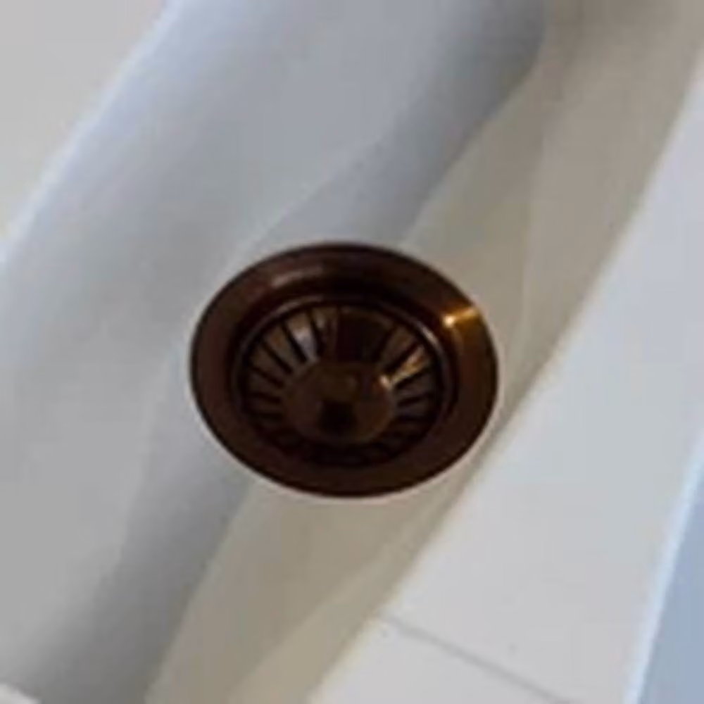 EONLION Satin Copper Basket Strainer Waste with Overflow for Kitchen Sinks in Bronze – 2