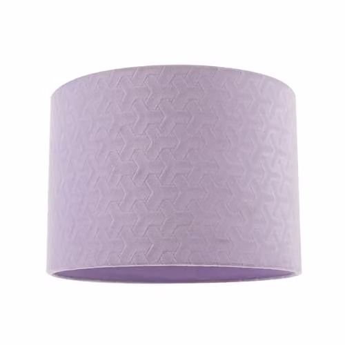 Happy Homewares Modern Lilac Velvet Fabric Drum Lampshade W/D/H: 18 x 18 x 25 cm – 1