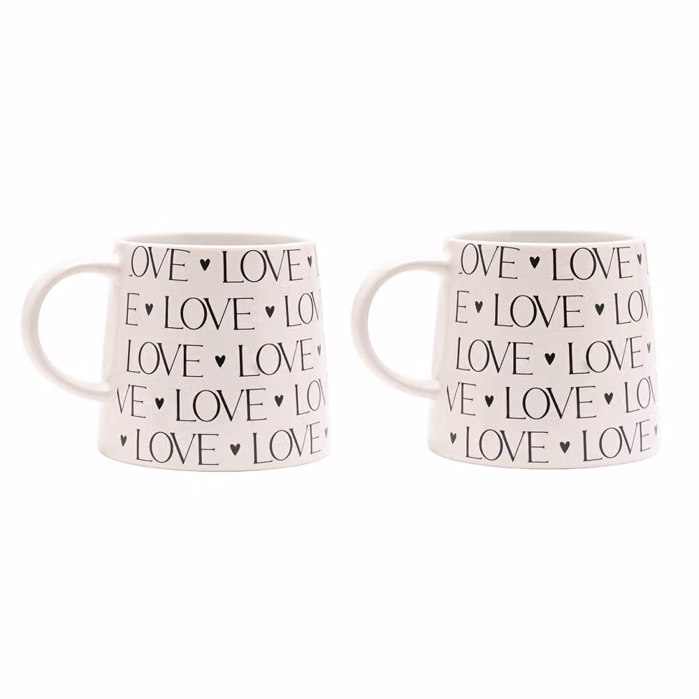 Amore by Juliana Ceramic Mug Set of 2 in White and Black – 2