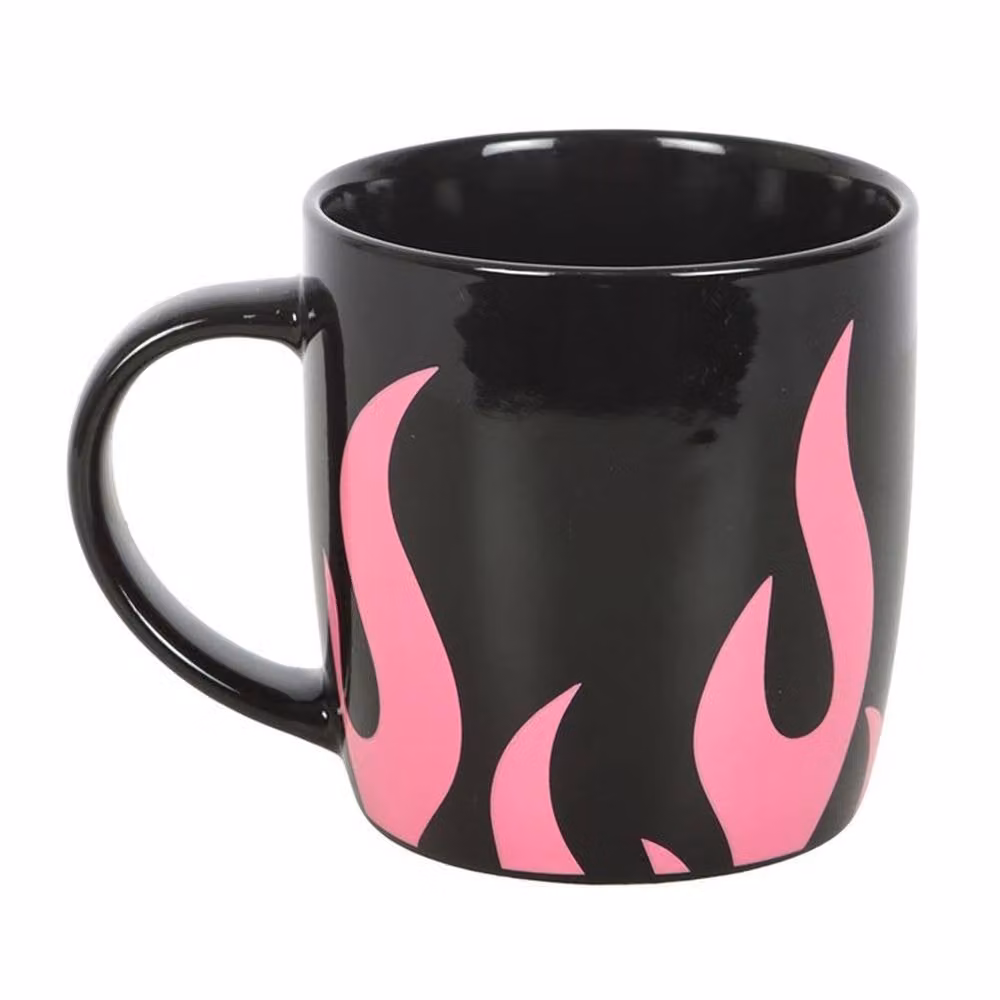 Uniqueful Multicolour Ceramic Mug in Black and Pink – 3