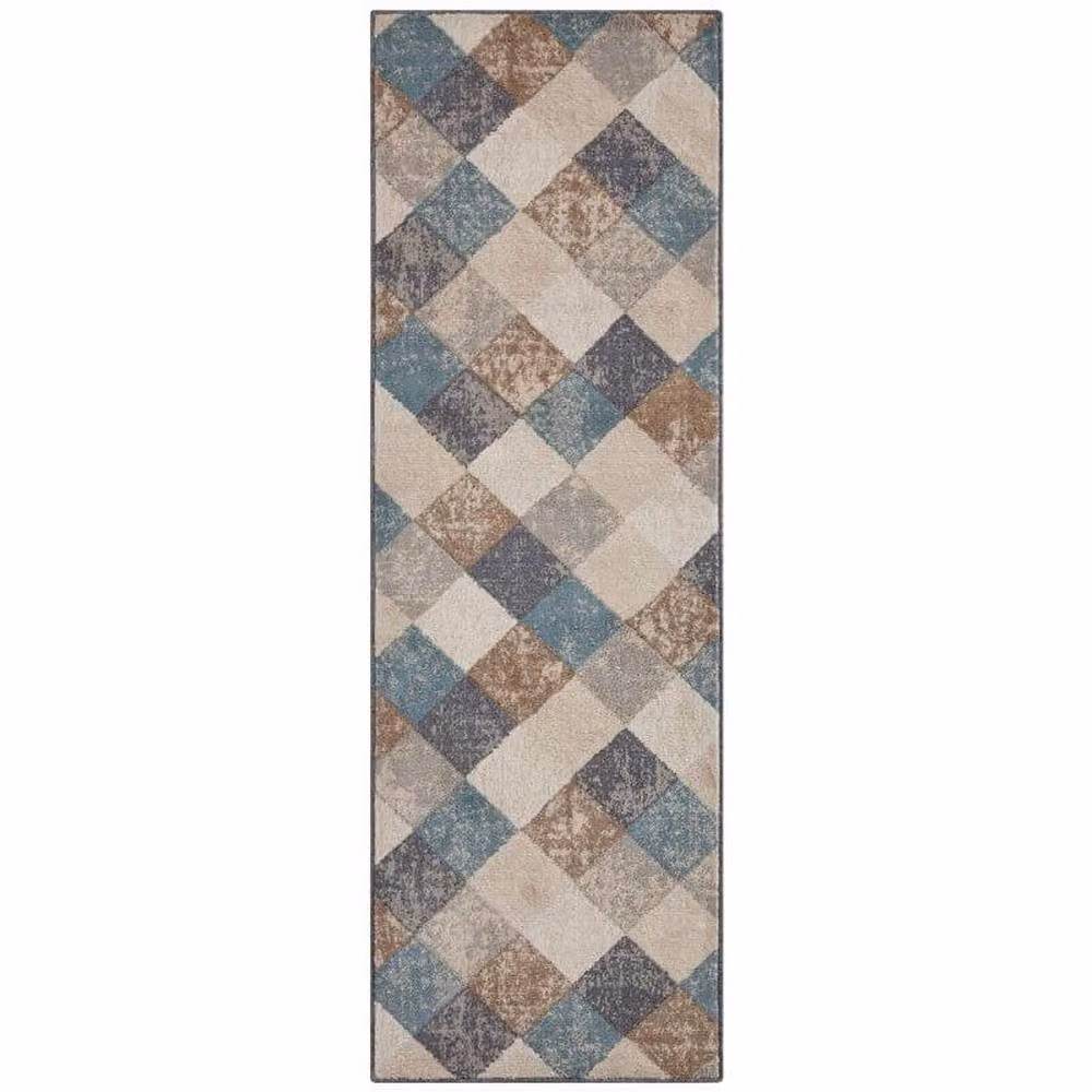 THE RUGS Terrain Bakke Geometric Design Shortpile Rug in Beige and Multicolour, W: 240 cm, D: 340 cm – 4
