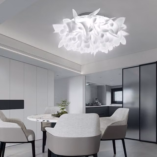 Komore Dandelion Inspired LED Ceiling Light in White