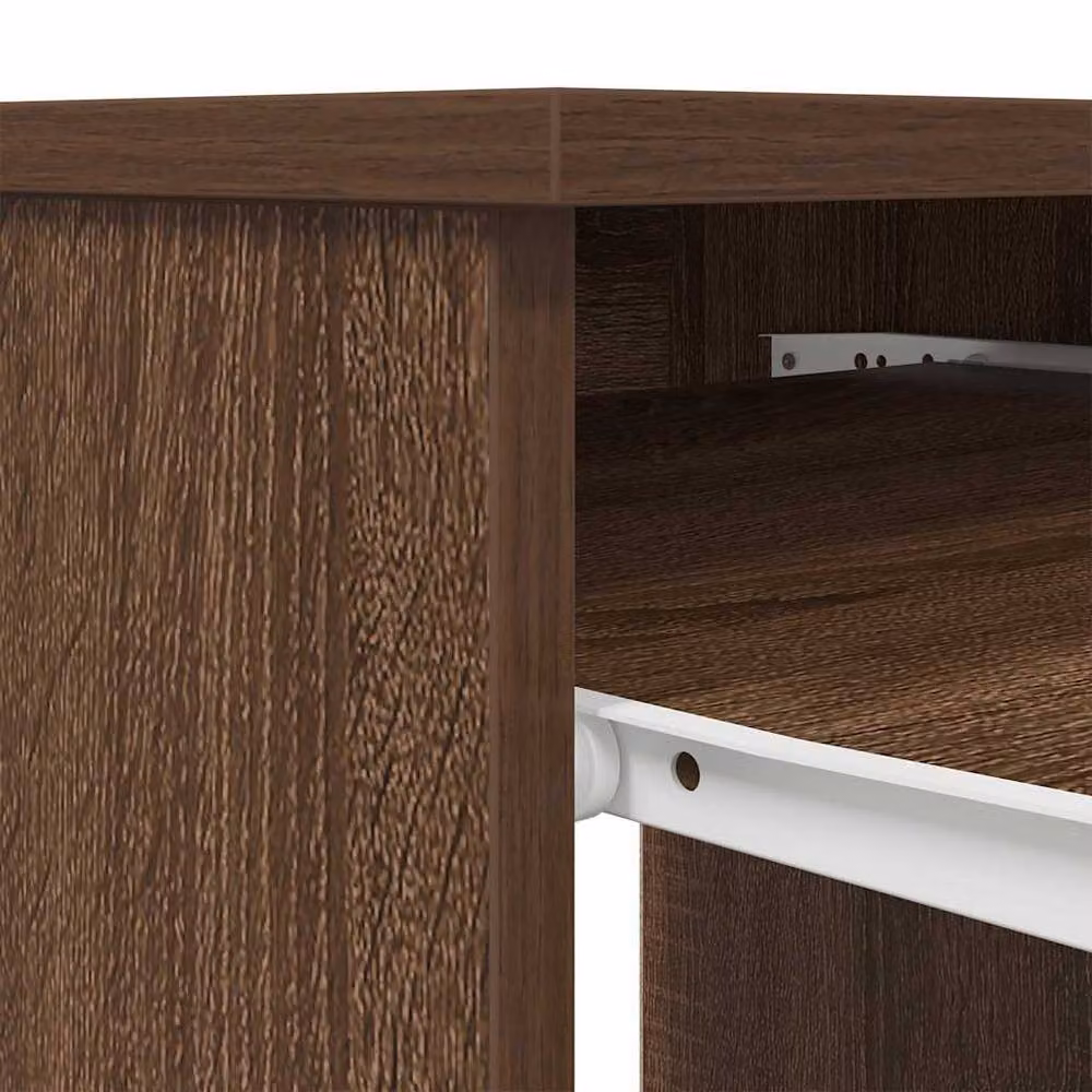 Berkfield Home Modern Brown Oak Writing Desk, W/D/H: 86 x 49 x 76 cm – 6
