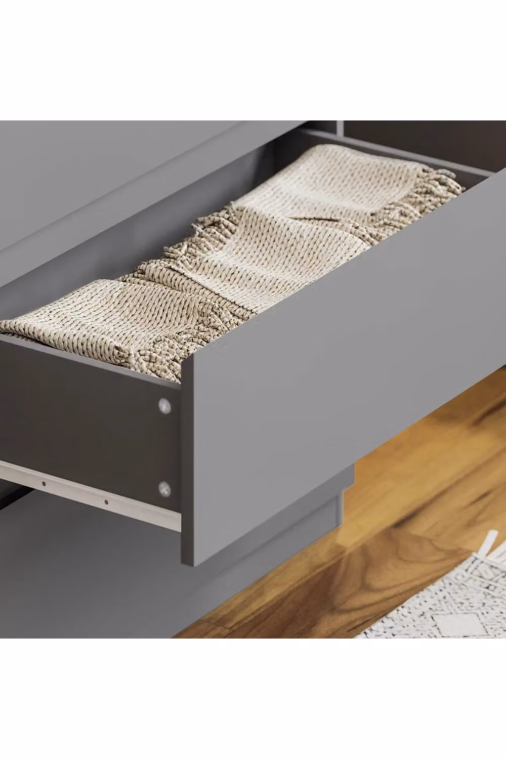 Vida Designs Denver 4 Drawer Chest of Drawers in Grey – 4