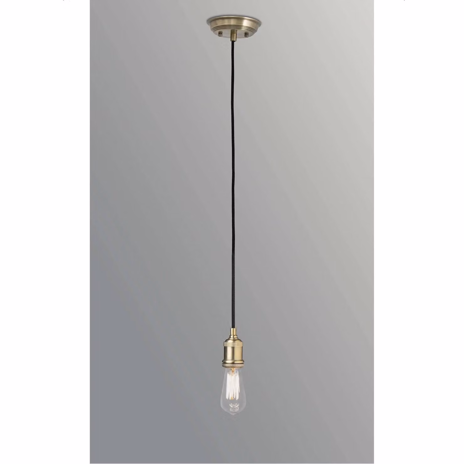 Netlighting Art 1 Light Ceiling Pendant in Antique Brass and Yellow Sphere with E27 Socket – 2