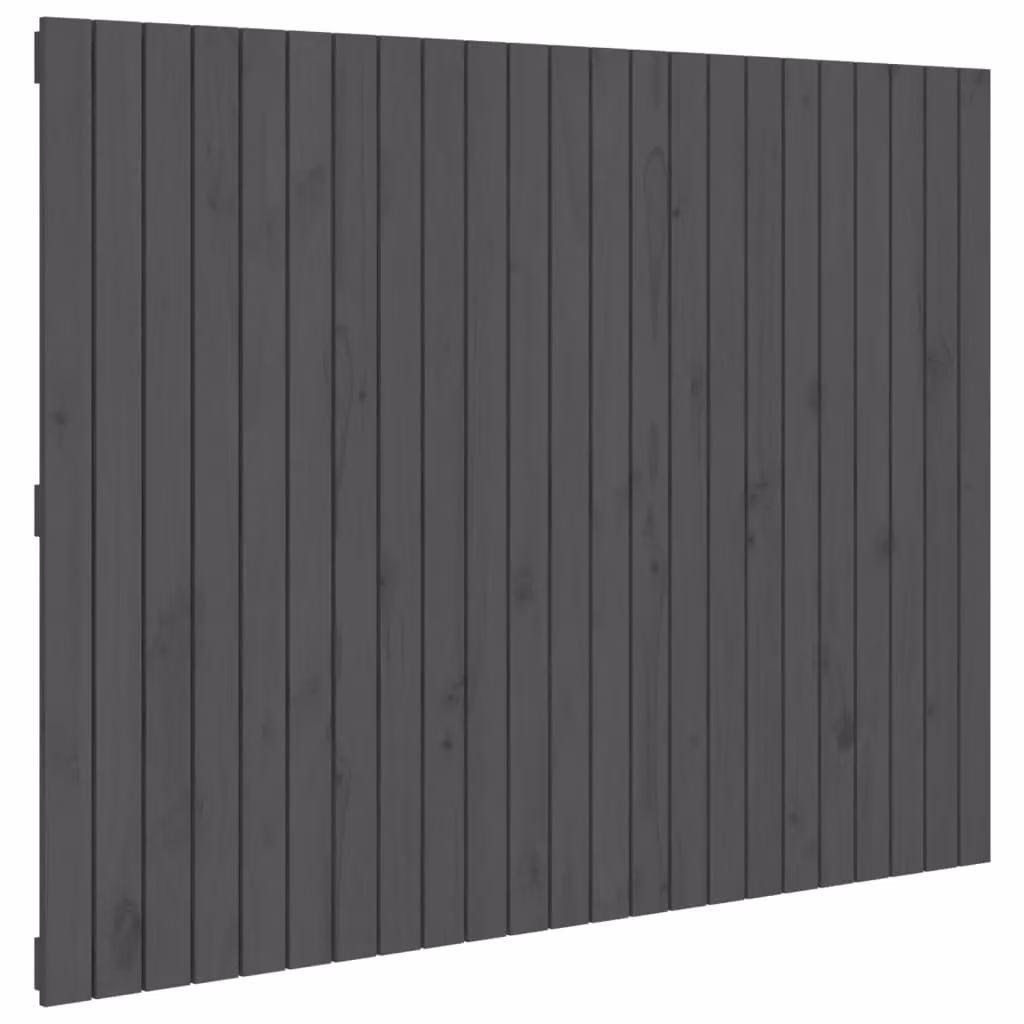 Berkfield Home Grey Rustic Solid Pine Wall Mount Headboard W: 146.5 cm, D: 3 cm, H: 110 cm – 2
