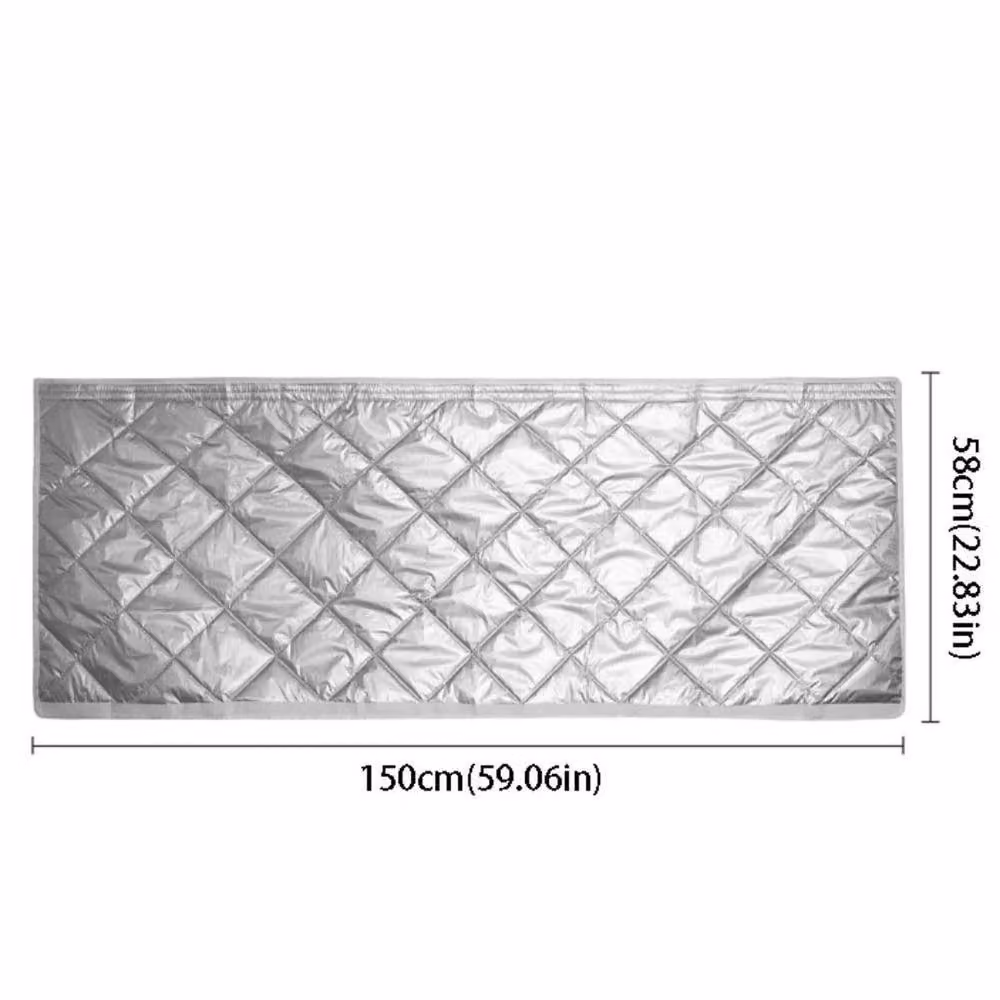 KORVIXA 2-Piece Portable AC Hose Insulation Sleeve, Silver, W/D/H: 100 x 200 cm – 2