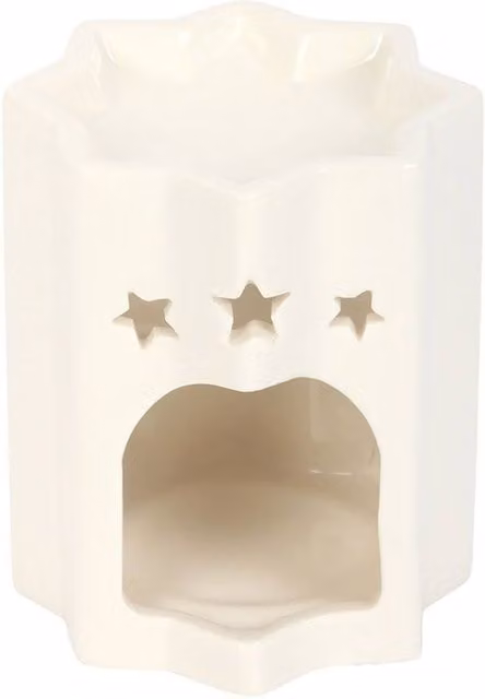 Something Different Star Ceramic Oil Burner in White