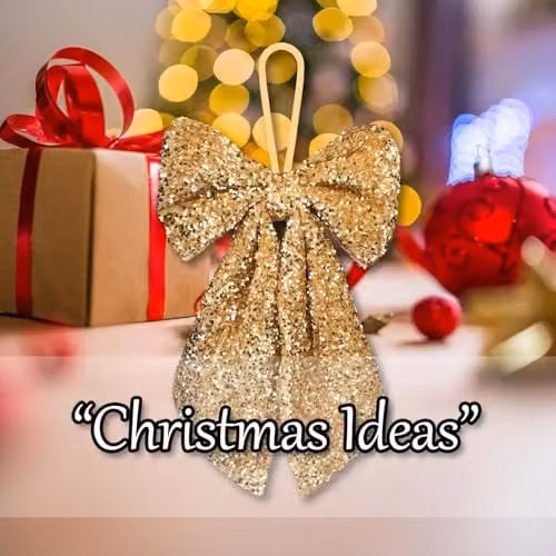 VFM e-Store Gold Sequins Bow Hanging Decoration W: 58 cm, H: 58.98 cm – 5