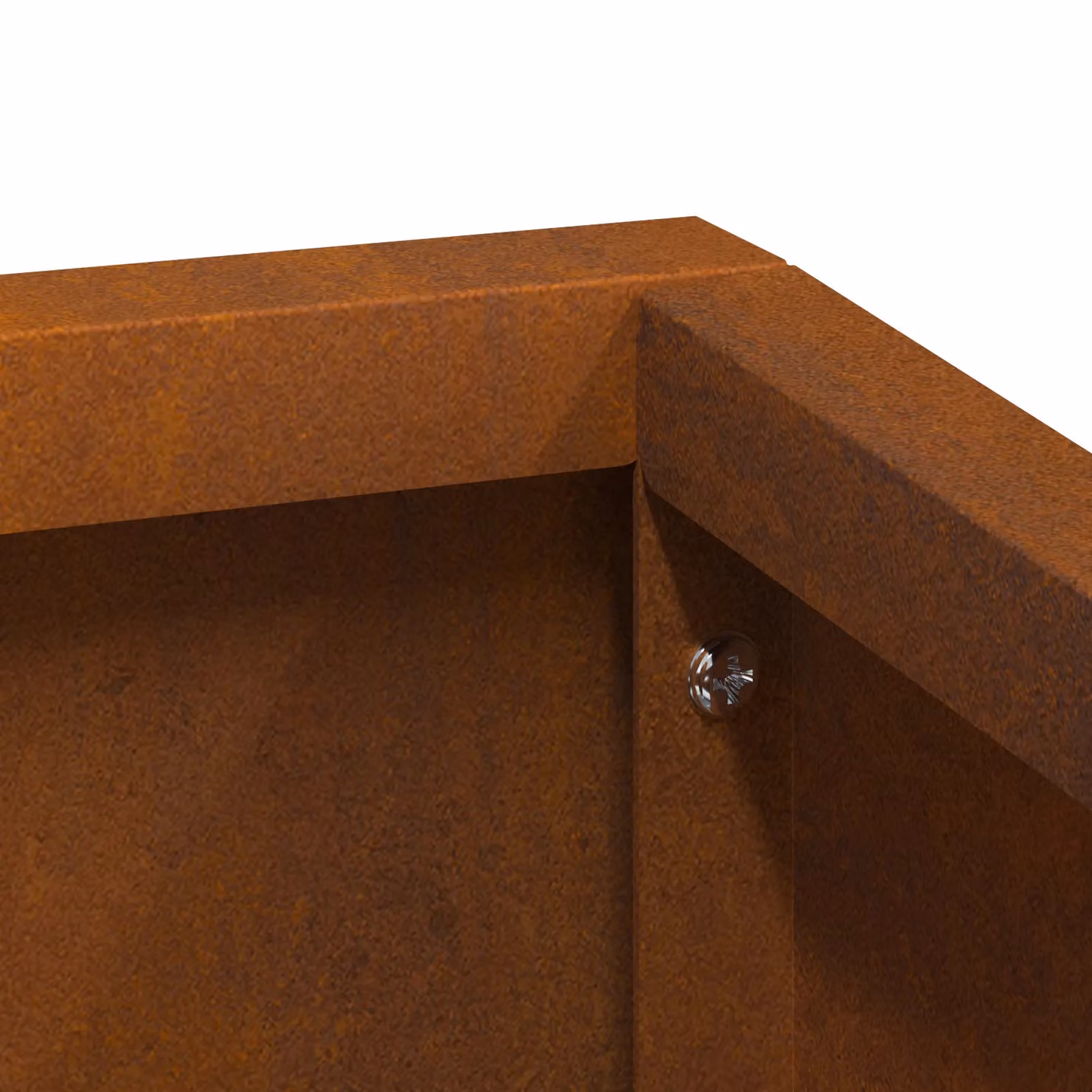 Berkfield Home Brown Weathering Steel Ornamental Garden Planter Tub W: 80 cm, D: 80 cm, H: 50 cm – 5