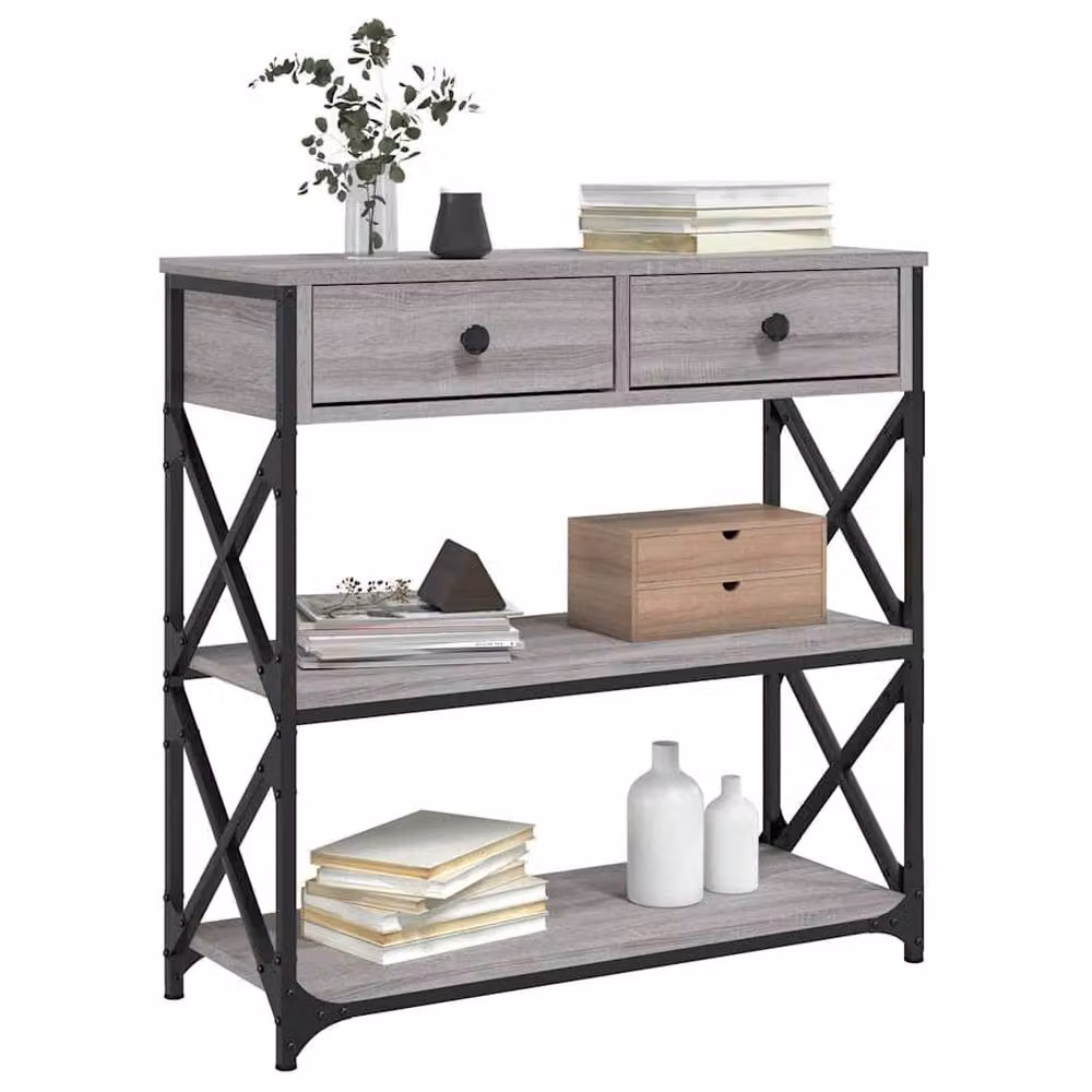 Berkfield Home Grey Sonoma Console Table, W/D/H: 75 x 28 x 75 cm – 3