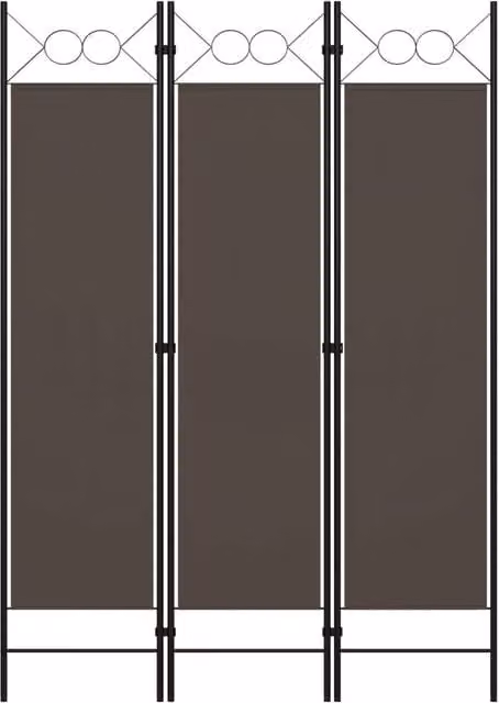 Berkfield Home 3-Panel Geometric Room Divider in Anthracite and Black, W/H: 120 x 180 cm