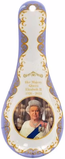 Leonardo Queen Elizabeth II Commemorative Spoon Rest in Multi Colour and White