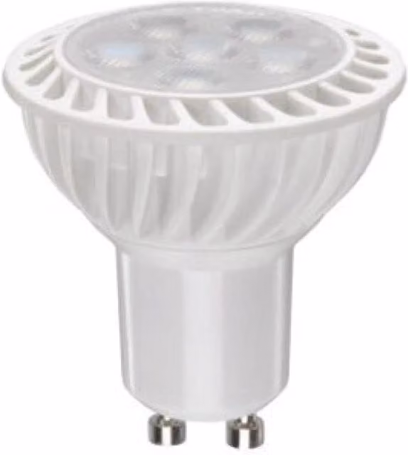 TIMELED 6W GU10 Dimmable LED Lamp, Warm White, White
