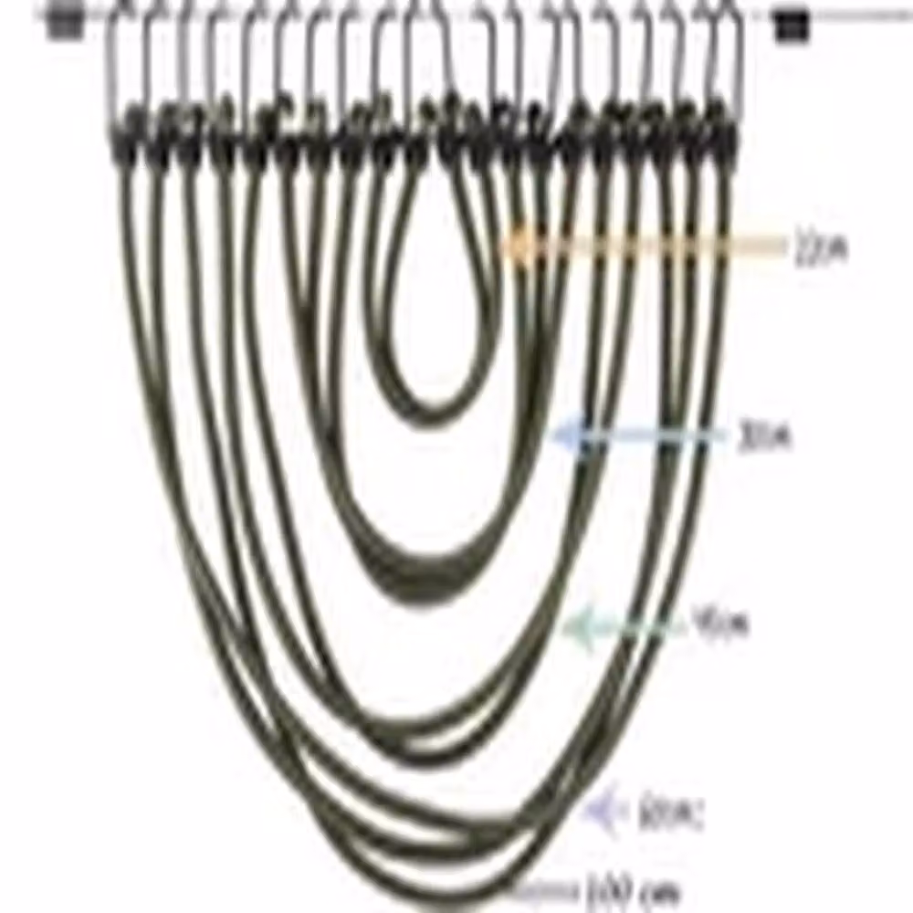 EONLION 10 Pack Heavy Duty Elastic Bungee Cords with Hooks, Green, Length: 45 cm – 2