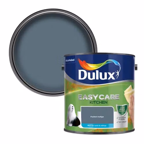 Dulux Easycare Matt Dispersion Paint, Faded Indigo, 2.5L – 1