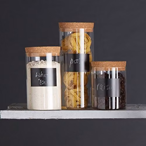 KitchenCraft Natural Elements Small Glass Storage Canister, Transparent, 700ml – 2