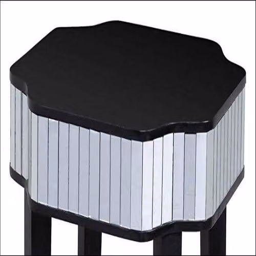 Premier Housewares Clavier Square Side Table, Black, W/D/H: 60 x 51 x 51 cm – 4