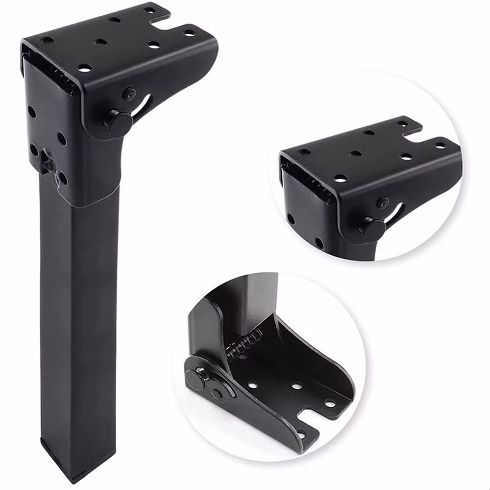 Ventryn Set of 4 Heavy Duty Metal Folding Table Legs in Black, Height: 70 cm – 4