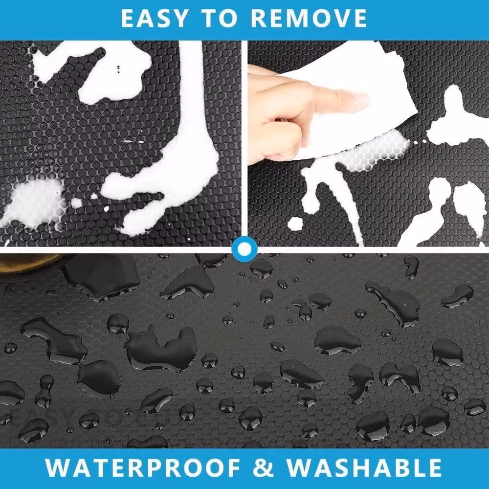 EONLION Black Non Slip Grip Mat Roll Matting, W: 100 cm x D: 110 cm – 5
