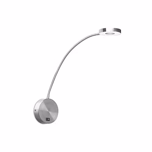 Netlighting Llit LED Wall Reading Light in Grey and Silver, 3.3W, 4000K, 133lm