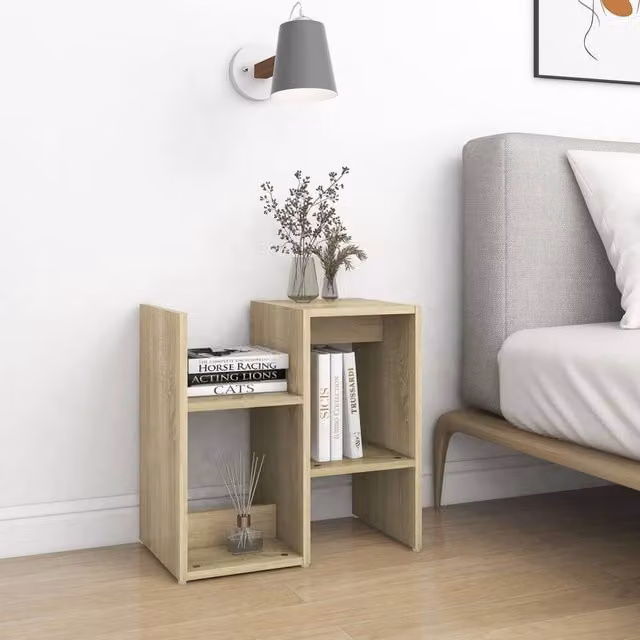 Berkfield Home Elegant Bedside Cabinets, 2 Piece Set, Sonoma Oak, Light Brown, W: 50 cm, D: 30 cm, H: 51.5 cm – 1