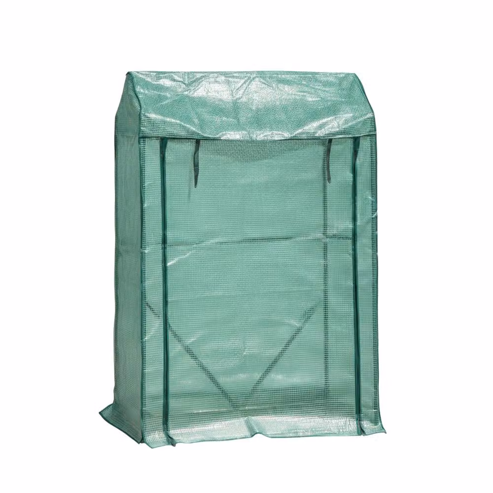 Samuel Alexander Green Outdoor Greenhouse with Steel Frame and PE Cover, W: 100 cm, H: 155 cm – 3