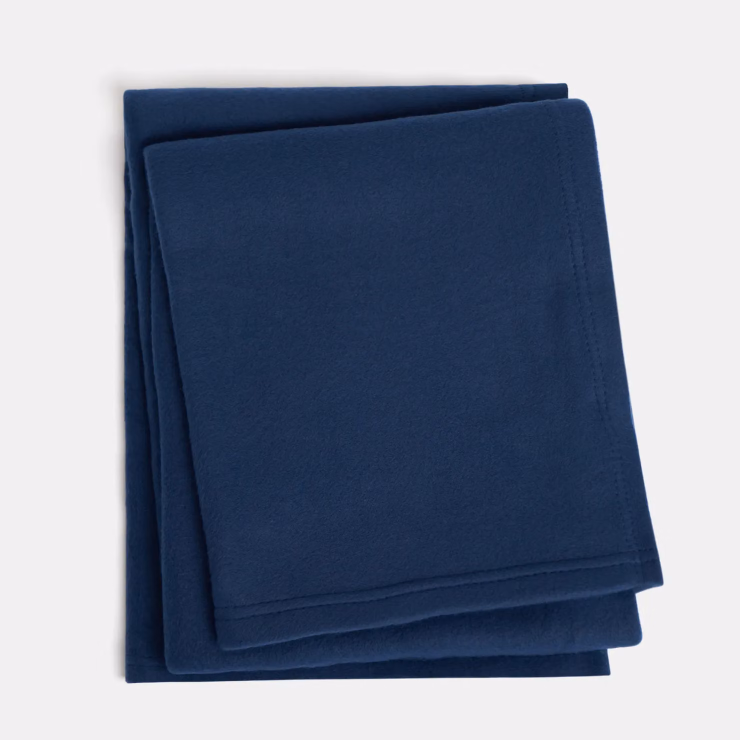 Dreamscene Navy Blue Plain Fleece Throw Blanket, W: 200 cm, D: 240 cm – 6