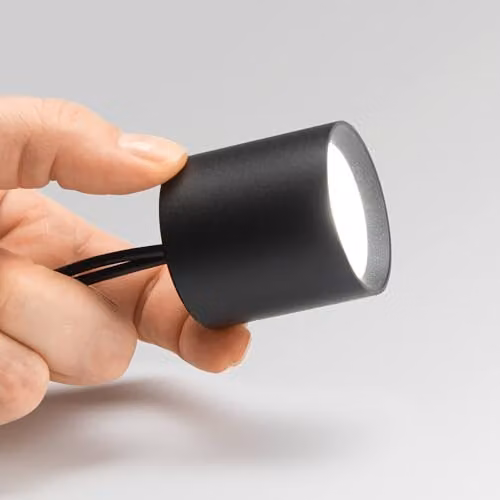 Netlighting DOT LED Surface Mounted Cylinder Downlight, Black, 3000K Warm White, Non-Dim – 2