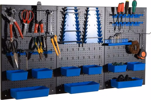 Costway Utility Tool Storage Board in Blue and Black