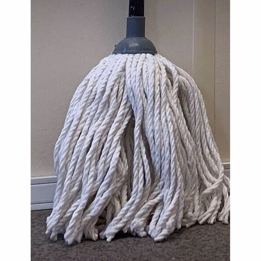 PAWNORA Cotton Floor Mop with 7 Replacement Heads in White – 4