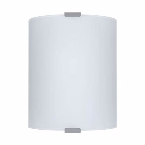 Loops Modern Wall and Ceiling Mounted Sconce in Silver and White Glass