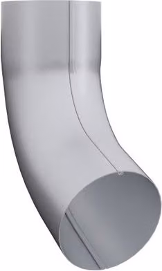Lindab Steel Downpipe Bend with Socket 70-75mm Silver Metallic