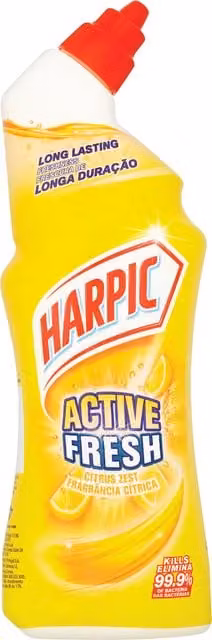 Harpic Active Fresh Cleaning Gel Citrus Zest 750ml Yellow